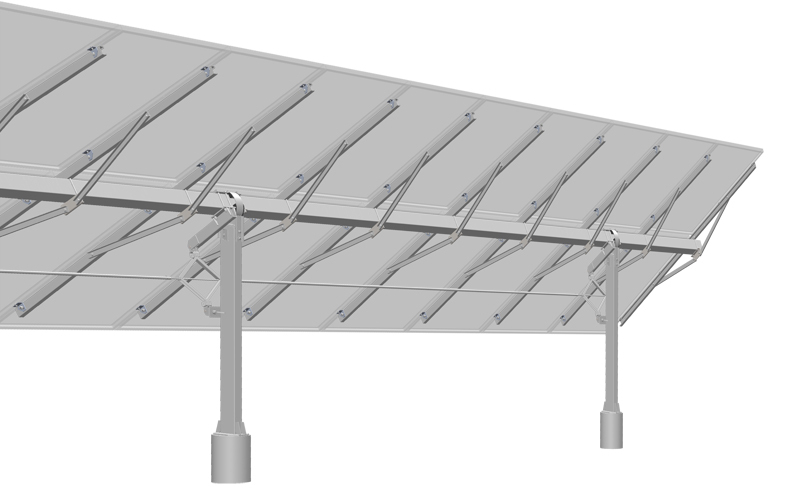 Manually angle-adjustable solar racking