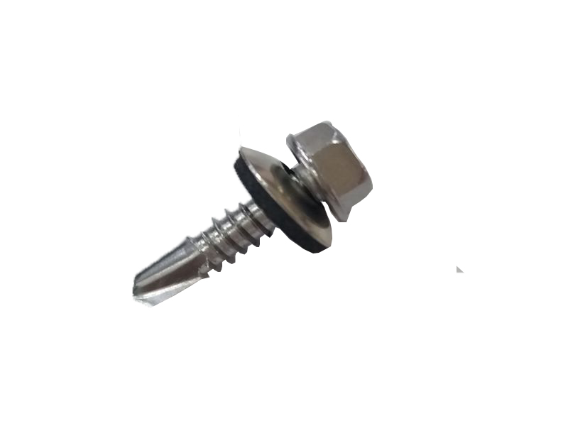 Self-piercing screws for metal sheet roof mounting system