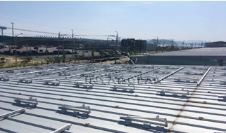 Antaisolar roof solar mounting system utilized for the project in Port of Incheon, South Korea 